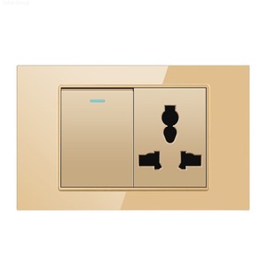 Prise américaine 15A, interrupteur standard américain 110V, panneau en verre, adaptateur de prise murale pour appareils électroménagers, double prise murale USB. - Product Image 4