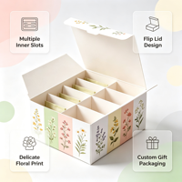 Boîte en papier multi-compartiments personnalisée avec inserts pour l'emballage de chocolats et de bonbons en cadeau
