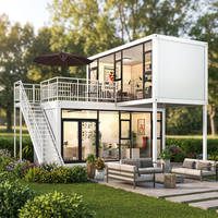 Maison Modulaire Préfabriquée Haut de Gamme en Conteneur, Maison Conteneur Extensible, Maison Compacte Étanche, Maison Conteneur en Verre Compacte en Gros