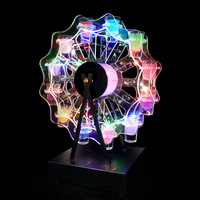 Plateau de service VIP en métal rechargeable en forme de boule, support LED pour verres à shot et porte-bouteilles, présentoir à verres à cocktail pour Halloween
