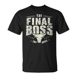 Camiseta The Final Boss The Rock, color negro, estilo vintage, corte unisex - Product Image 1
