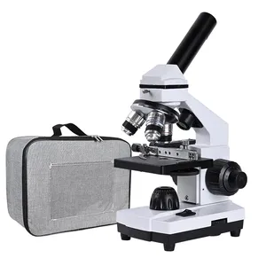 Zoom 2000x student monocular slides microscope Biological laboratory education children's microscope LED Student