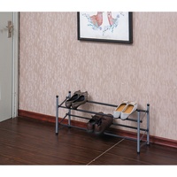 Meuble à chaussures moderne en métal à 2 niveaux extensible pour salon, prix abordable