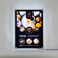 Boîte lumineuse magnétique rectangulaire pour affichage intérieur, porte-affiches, porte-photos, LED ultra-lumineuse, haute luminosité, ultra-mince