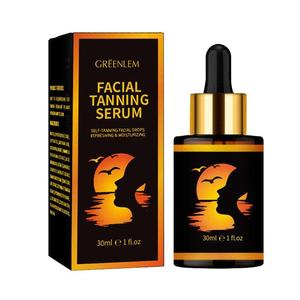 Loción Bronceadora Herbal GreenLem con Brillo Radiante y Oscurecimiento Brillante para Rostro, Fórmula Suave, Tono Medio, Marca Privada para Mujeres - Product Image 2