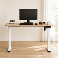 Cadre de bureau électrique assis-debout à moteur unique, hauteur réglable, pour bureau à domicile et poste de travail informatique