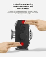 Support de chargeur de voiture sans fil à charge rapide 15W avec fixation automatique par gravité pour iPhone 17 Samsung, fixation sur grille d'aération, vente en gros