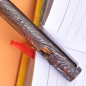 Bolígrafo de Acero de Damasco de Primera Calidad con Escritura Suave y Cómoda para Oficina y Uso Diario, Tinta Negra, Novedad - Product Image 6
