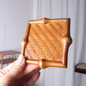 Bamboo Tea Tray Square Insulation Mat Traditional Chinese Style Tea Set Accessory - Product Image 4
