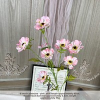 8 Köpfe Silber Lotus Künstliche Seidenblume Hochwertige Spritzguss Hochzeitstisch-Blumenarrangement Hochzeit Großhandel