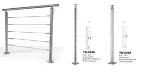 Veranda Handlauf Edelstahl Außentür Geländer mit Draht verbinder - Product Image 3