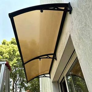 Xinshiyuan Polycarbonate Sheet Brown Rectangle <b>Wall</b>-<b>Mounted</b> Durable For Window <b>Awning</b> Garden Shade - Product Image 1