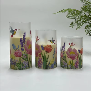 결혼식, 생일, 파티, 크리스마스 및 가정 장식용 원격 기능 PILLAPlastic 무염 촛불 3개 세트 LED 촛불 - Product Image 1