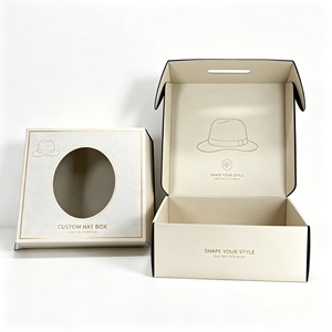 Shipping <b>Boxes</b> Custom Gold Logo Paper Packaging Box <b>Recycled</b> Corrugated Cardboard Custom Printing Mailer Box For Hat And Cap - Product Image 5