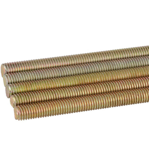 Vente en gros d'acier 3/8 "5/16" en acier au carbone galvanisé couleur jaune zingué tiges entièrement filetées tous les goujons - Product Image 3
