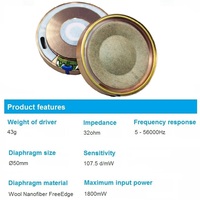 Casque audio haute fidélité de qualité supérieure, 32 ohms, haut-parleur de 50 mm, double aimant, diaphragme néodyme, composite en laine métallique et nanofibres, pleine gamme