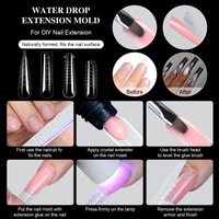 96 pièces 4 en 1 réutilisable Gel ongles conseils construction double ongles moules extension rapide Nail Art double formes