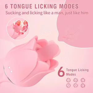 New Design Lotus 12 Speed Stimulation Licking Clitoral Thrusting Vaginal 2 in 1 G-spot Vibrator Adult Sex Toys for Women IPX7