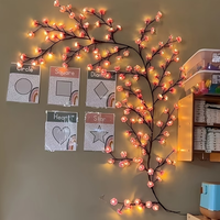 Guirlandes lumineuses LED flexibles en forme de saule, lumières artificielles pour arbres, pour décoration intérieure et extérieure, murale, chambre, mariage, fêtes