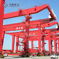 Grúa de pórtico de contenedor de Puerto montado en riel RMG 100ton 150ton 50ton 45ton 40ton grúa de pórtico de contenedor de doble haz Control inalámbrico