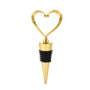 Heart Shaped <b>Wine</b> Stopper Zinc Alloy Copper Sealing Bottle Stopper For Weddings Parties - Product Image 2