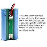 Batterie à semi-conducteurs rechargeable HOZHM 18650 3500mAh 7.4V 800 cycles pour ventilateur, phare, haut-parleur 2S1P