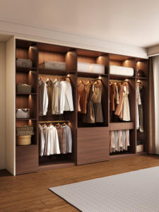 <strong>Rustic</strong> Farmhouse <strong>Wardrobe</strong> with Reclaimed Wood for Living Room &amp; Multi-functional Design - Product Image 4
