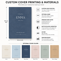 Cuaderno de Tapa Dura de Tela A5 Personalizado al por Mayor, Diario con Logotipo Impreso y Encuadernación Plana para Regalos Corporativos