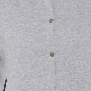 Chaqueta de Mezclilla Varsity de Béisbol para Mujer, Última Moda, Gran Venta, Personalizada, con Ribete de Piel de Oveja, Diseño de Doble Botonadura, con Capucha, de Algodón para Invierno - Product Image 6