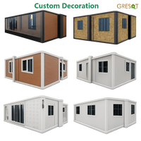 Petite maison conteneur extensible moderne et respirante, préfabriquée, installation instantanée, portable pour événements/centres commerciaux, prête à être expédiée, personnalisable