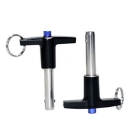 M5 M8 M10 M12 M16 Stainless Steel Push Button Ring Handle Spring Loaded Quick Release Pins Locking Ball Pin Other Fasteners