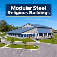Bâtiments d'église préfabriqués GloStar en structure acier pour centre de culte, chapelle, salle religieuse et projets d'églises communautaires
