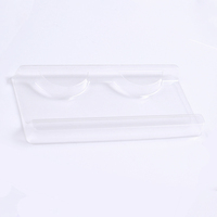 Plateau à cils personnalisé transparent, plateau à cils en plastique, plateau à cils avec couvercle, boîte en carton avec étiquette privée et plateau à cils intérieur