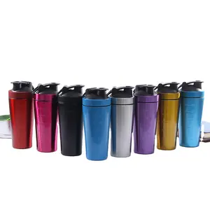 Stainless Steel Protein Shaker Bottle On Whey ProteinためFitness Gym Bottle
