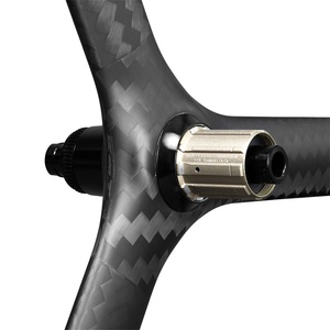 카본 파이버 3 스포크 BMX 휠 V 브레이크 <span class=keywords><strong>25mm</strong></span> 접이식 자전거 휠 미니 자전거 휠 - Product Image 3