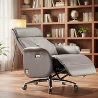 Chaise de bureau en cuir véritable équipée de plusieurs fonctions électriques, conçue pour les meubles commerciaux et l'utilisation à domicile