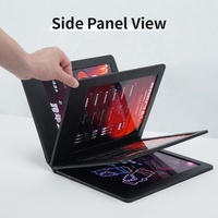 Papan Menu LED Tulundo Isi Ulang dengan Bingkai Poster Kustom 3 Sisi, Buku Menu A4, Modern untuk Klub Malam & Restoran, 10000mAh 5000 Lumens