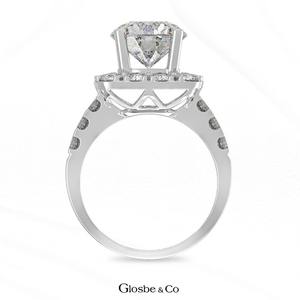 Anillo de Moissanita Redonda Sintética (Creada en Laboratorio) de Vietnam, Anillo de Plata con Moissanita para Mujer, 9.5 mm - Product Image 5