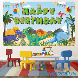 2024 nouveaux dinosaures fête d'anniversaire toile de fond bannière garçons enfants fête d'anniversaire dinosaure thème <span class=keywords><strong>Photo</strong></span> toile de fond intérieur extérieur décor - Product Image 2