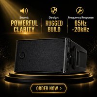 HDL 10-A Dual 8 pouces 2 voies Active Powered Line Array Haut-parleurs PA Stage Audio Dj Sound System Speaker
