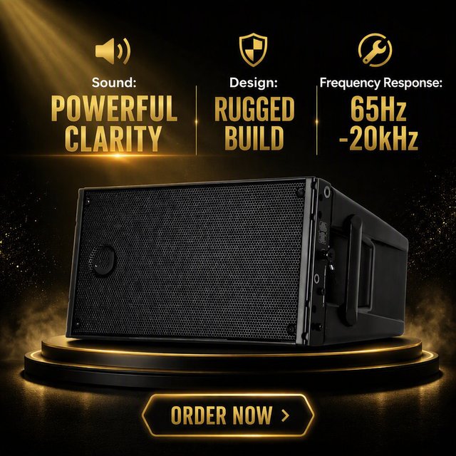 HDL 10-A Dual 8 Inch 2 Way Active Powered Line Array Speakers PA Stage Audio Dj Sound System  Speaker