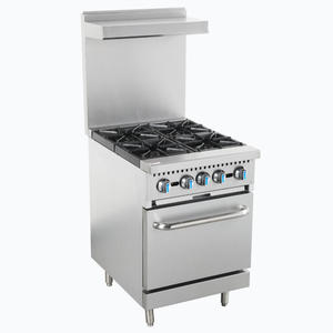 Estufa de Gas Comercial Certificada ETL de 10 Quemadores, 360,000 BTU, Acero Inoxidable Resistente con Horno Doble para Restaurante - Product Image 5