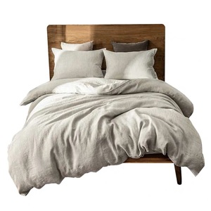 Parure de lit en coton délavé, couleur unie, style <span class=keywords><strong>français</strong></span>, tailles et couleurs personnalisées - Product Image 2