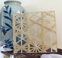 Panneau en bambou tressé créatif, nouveau design, imperméable, facile à installer, décoration intérieure, panneau en résine pour mur de fond d'hôtel, découpe sur mesure