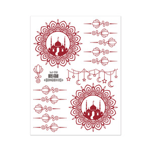 Eid Moon Stars adesivi temporanei del tatuaggio <span class=keywords><strong>per</strong></span> Eid Ramadan Party Body Art impermeabile orecchio dito polso tatuaggio a mano - Product Image 4