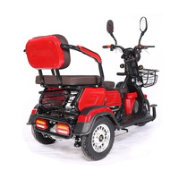 Tricycle électrique à trois roues couvert, pour adultes, vélo de ville électrique