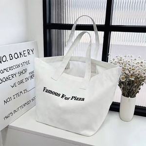 Bolsa de Mano de Lona de Algodón Orgánico Resistente y Reciclable con Logotipo Personalizado Impreso, Hecha a Mano, de 12 oz, para Compras y Viajes - Product Image 1