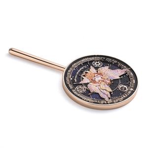 Custom Logo Lovely Black Romantic UV Printing Metal Handheld <b>Compact</b> <b>Mirror</b> - Product Image 6