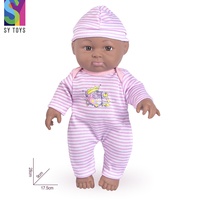 SY African Reborn vinilo negro lindo bebé muñeca modelo de moda 12 pulgadas Material de goma suave muñecas silicona grasa muñecas niño juguete