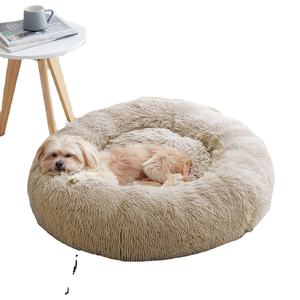 Venta al por mayor grande personalizado nuevo estilo de felpa anti ansiedad Donut forma cálida lavable antideslizante cama para perro mascota - Product Image 3